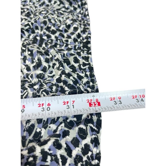 Evans 26/28 Blouse Black Gray Abstract Print 100% Viscose 3/4 Sleeve Tunic Top - Picture 8 of 12